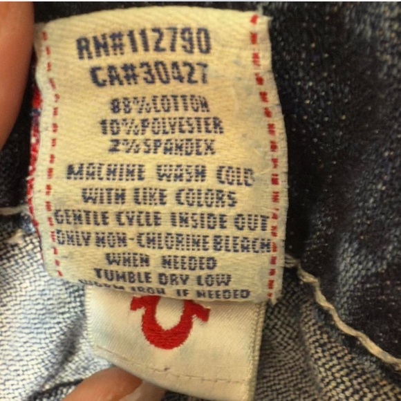 True Religion Joey Bootcut Jeans Size 27 Distressed Flap Pockets USA Made - Picture 7 of 7